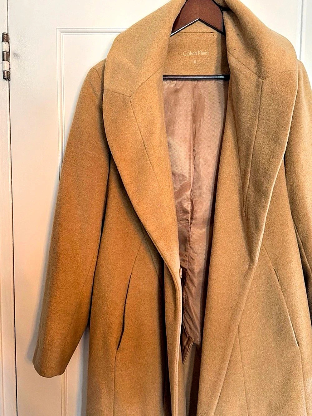 Calvin Klein Women's Longline Coat in Brown Like New